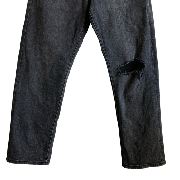 Levi’s Wedgie Straight Black Distressed Jeans Size 30 - Picture 4 of 16